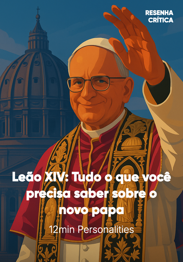 Capa do livro Leão XIV: Tudo o que você precisa saber sobre o novo papa, de 12min Personalities — resumo e resenha crítica no 12min