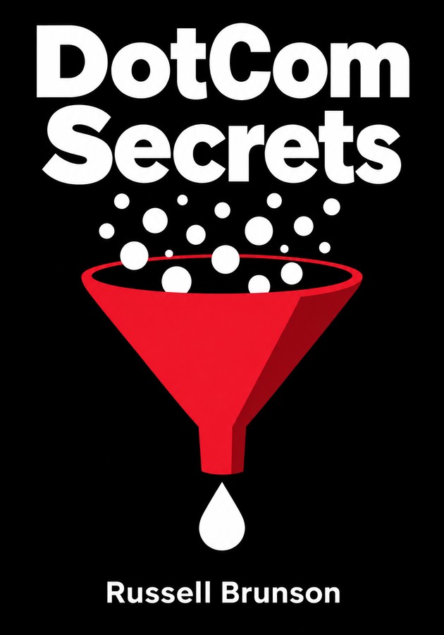 Book cover of DotCom Secrets by Russell Brunson — critical summary review on 12min