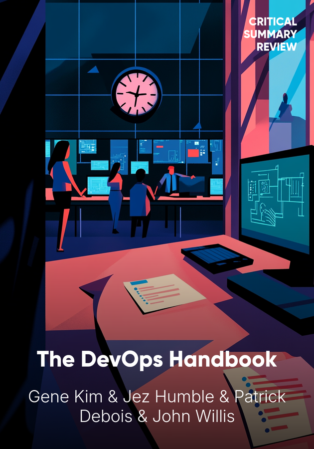 Book cover of The DevOps Handbook by Gene Kim — critical summary review on 12min
