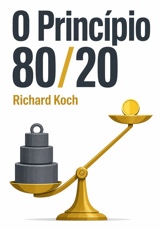 Capa do livro O Princípio 80/20, de Richard Koch — resumo e resenha crítica no 12min