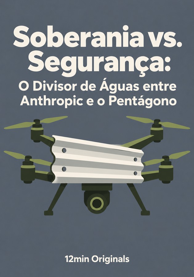 Capa do livro Soberania vs. Segurança: O Divisor de Águas entre Anthropic e o Pentágono, de 12min Originals — resumo e resenha crítica no 12min