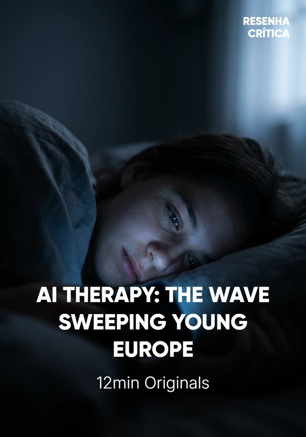 Book cover of AI THERAPY: THE WAVE SWEEPING YOUNG EUROPE by 12min Originals — critical summary review on 12min