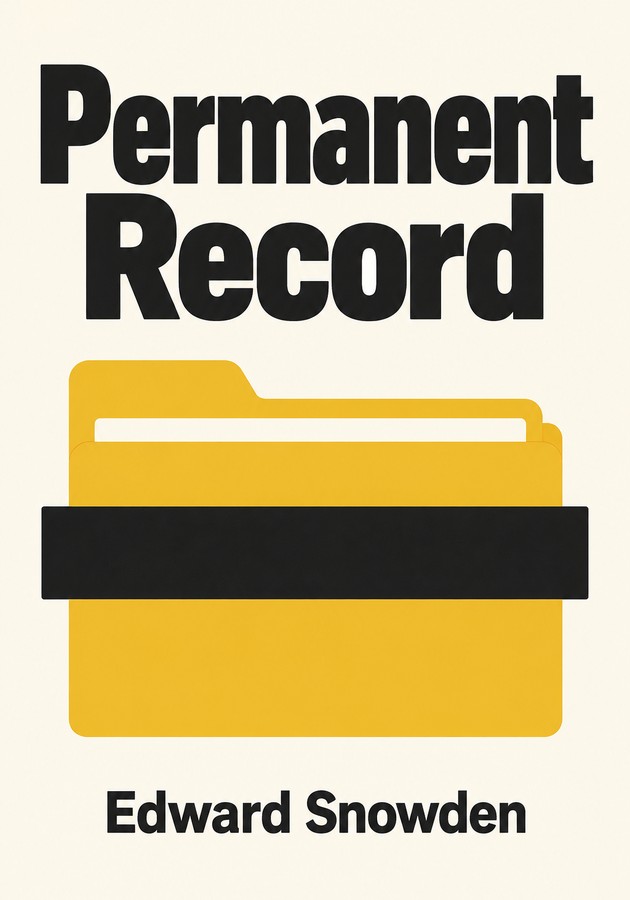Book cover of Permanent Record by Edward Snowden — critical summary review on 12min