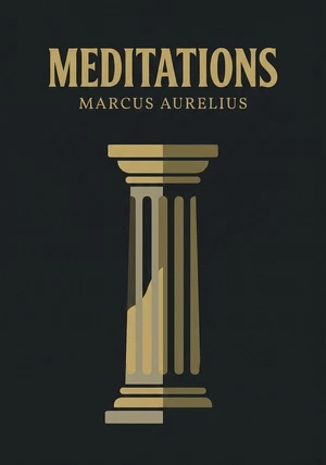 Book cover of Meditations by Marcus Aurelius — critical summary review on 12min