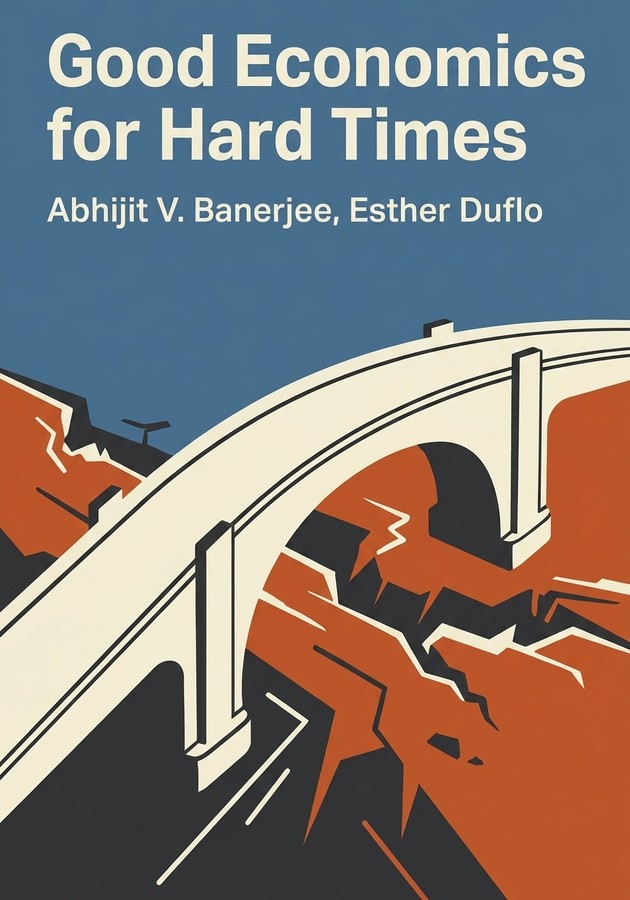 Book cover of Good Economics for Hard Times by Abhijit V. Banerjee — critical summary review on 12min
