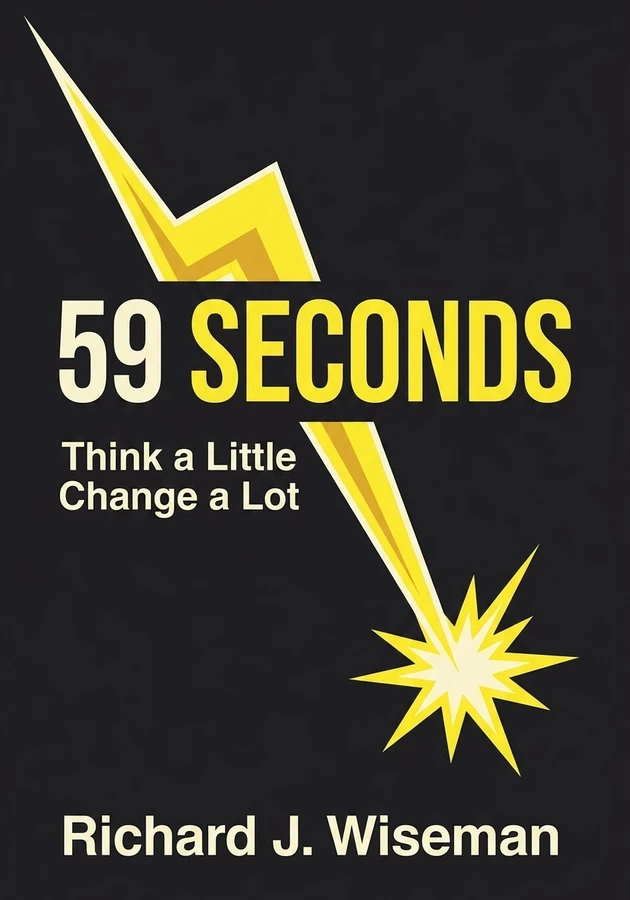Book cover of 59 Seconds by Richard J. Wiseman — critical summary review on 12min