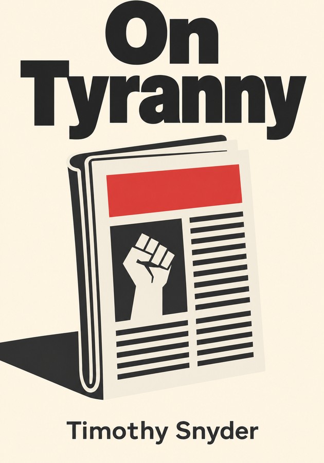 Book cover of On Tyranny by Timothy Snyder — critical summary review on 12min