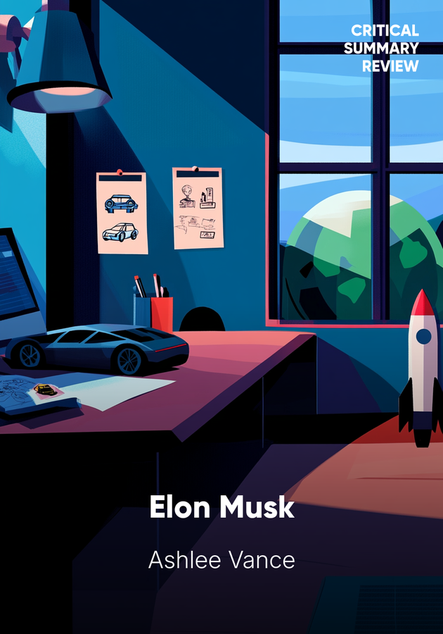 Book cover of Elon Musk by Ashlee Vance — critical summary review on 12min