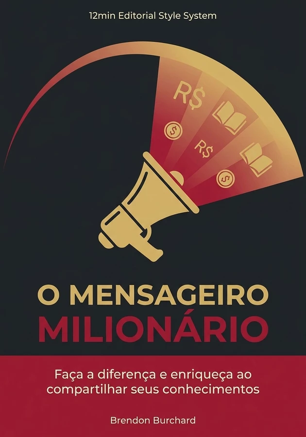Capa do livro O Mensageiro Milionário, de Brendon Burchard — resumo e resenha crítica no 12min