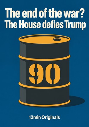 Book cover of The end of the war? The House defies Trump by 12min Originals — critical summary review on 12min