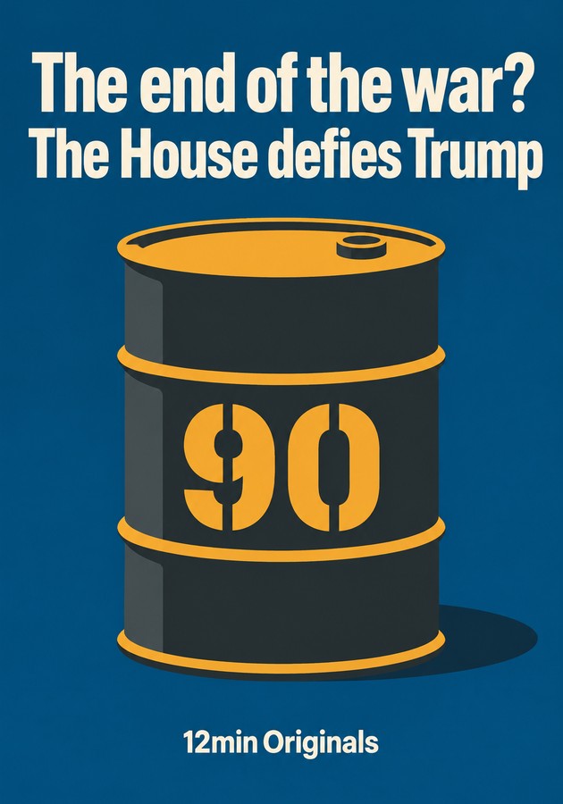 Book cover of The end of the war? The House defies Trump by 12min Originals — critical summary review on 12min