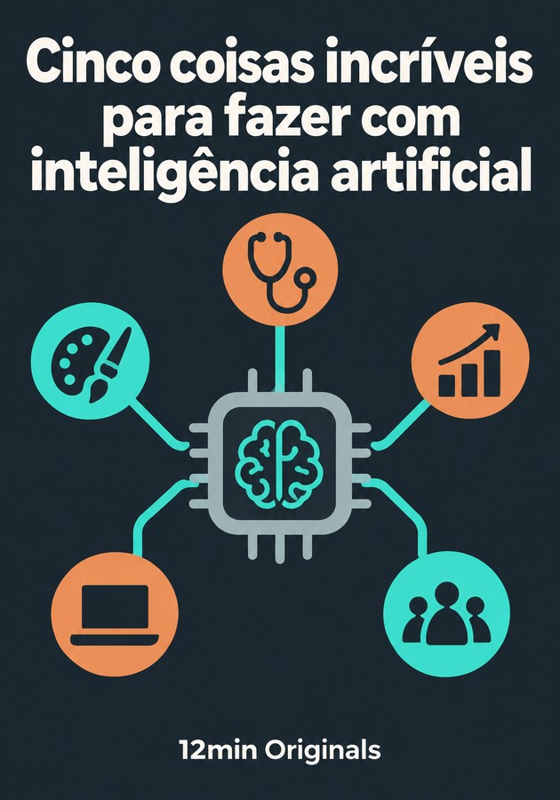 Capa do livro Cinco coisas incríveis para fazer com inteligência artificial, de 12min Originals — resumo e resenha crítica no 12min