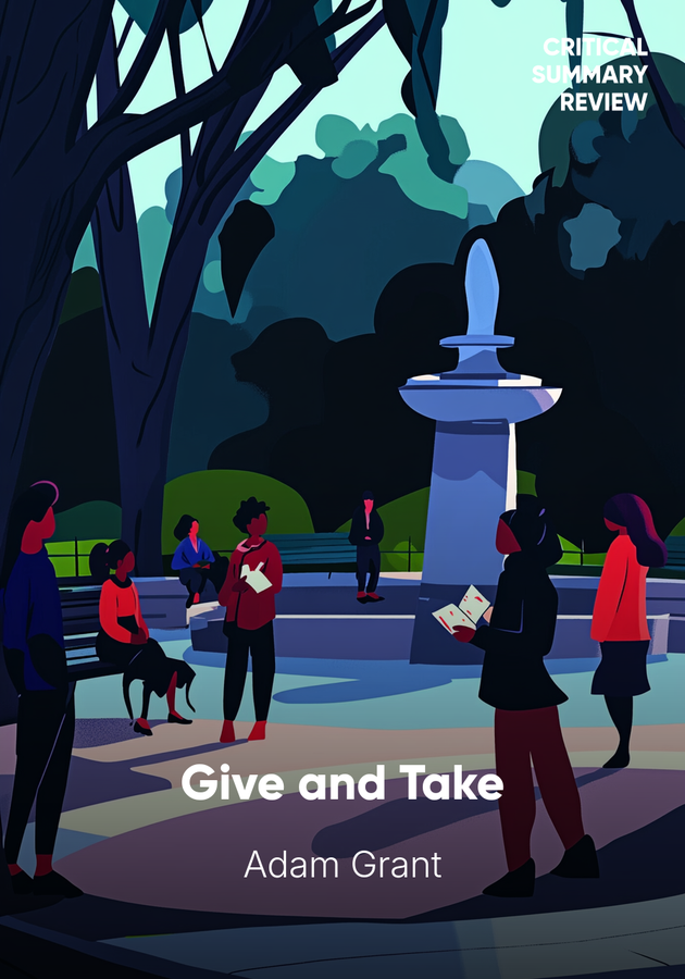 Book cover of Give and Take by Adam Grant — critical summary review on 12min