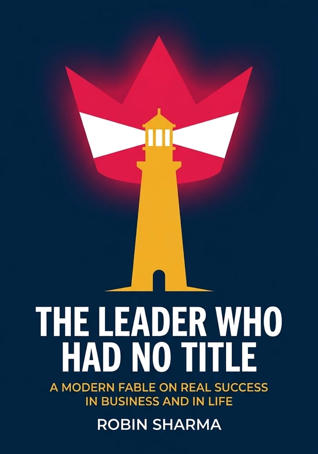 Book cover of The Leader Who Had No Title by Robin Sharma — critical summary review on 12min