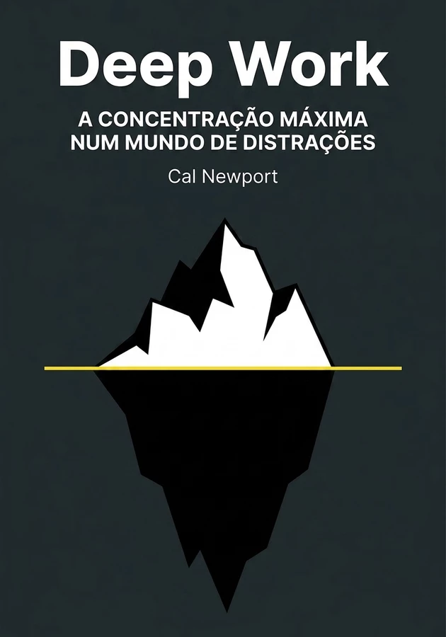 Capa do livro Deep Work, de Cal Newport — resumo e resenha crítica no 12min