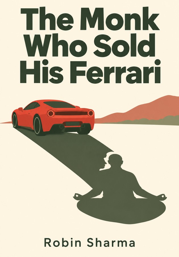Book cover of The Monk Who Sold His Ferrari by Robin Sharma — critical summary review on 12min