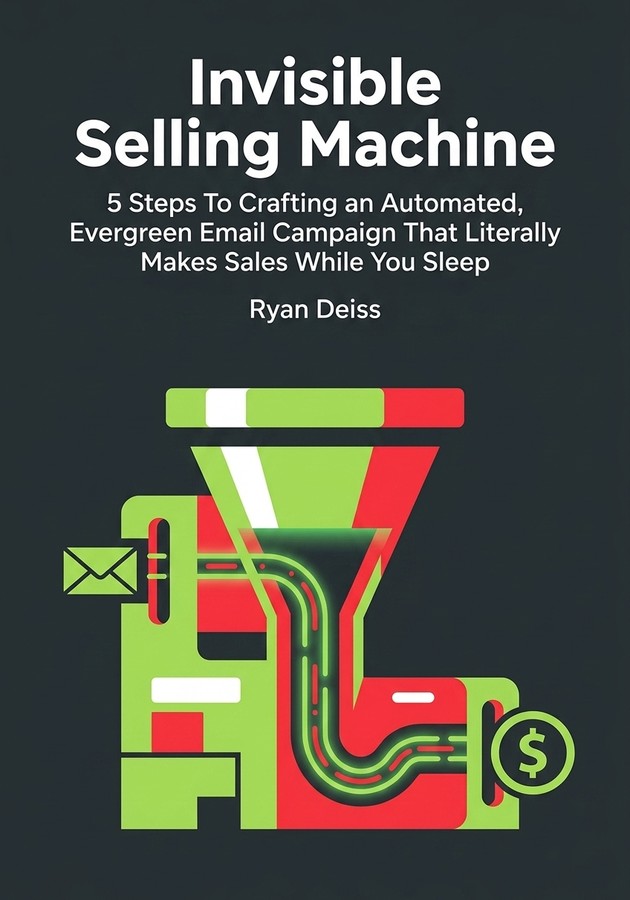 Book cover of Invisible Selling Machine by Ryan Deiss — critical summary review on 12min
