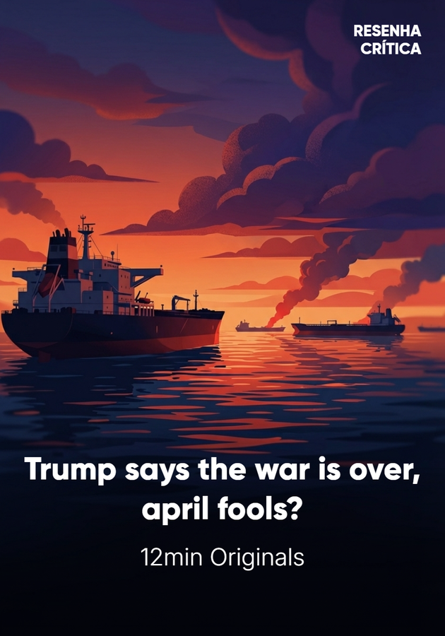 Book cover of Trump says the war is over, april fools? by 12min Originals — critical summary review on 12min