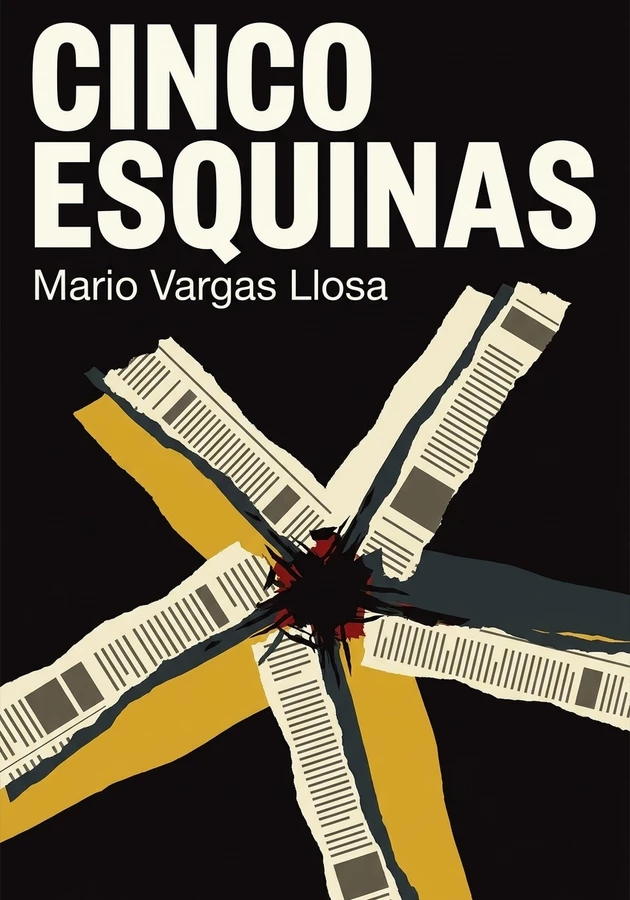 Portada del libro Cinco esquinas, de Mario Vargas Llosa — resumen crítico y reseña en 12min