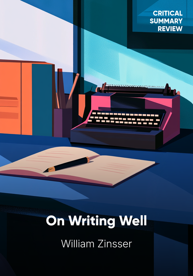 Book cover of On Writing Well by William Zinsser — critical summary review on 12min