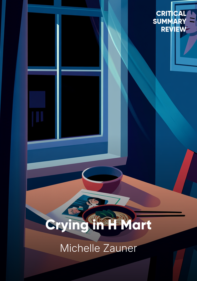Book cover of Crying in H Mart by Michelle Zauner — critical summary review on 12min