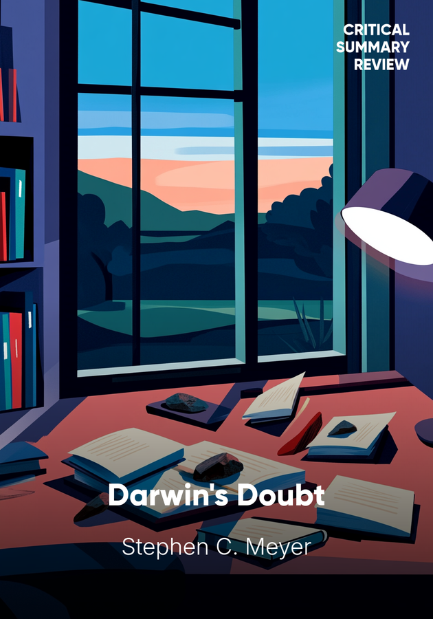 Book cover of Darwin's Doubt by Stephen C. Meyer — critical summary review on 12min