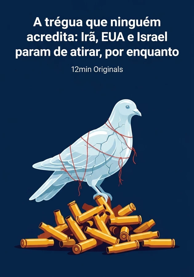 Capa do livro A trégua que ninguém acredita: Irã, EUA e Israel param de atirar, por enquanto, de 12min Originals — resumo e resenha crítica no 12min