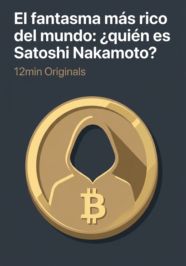 Portada del libro El fantasma más rico del mundo: ¿quién es Satoshi Nakamoto?, de 12min Originals — resumen crítico y reseña en 12min