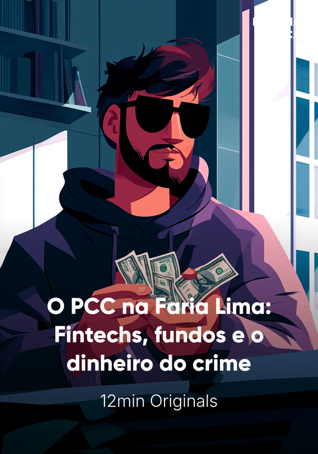 Capa do livro O PCC na Faria Lima: Fintechs, fundos e o dinheiro do crime, de 12min Originals — resumo e resenha crítica no 12min