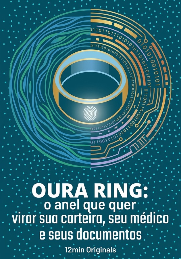 Capa do livro Oura Ring: o anel que quer virar sua carteira, seu médico e seus documentos, de 12min Originals — resumo e resenha crítica no 12min