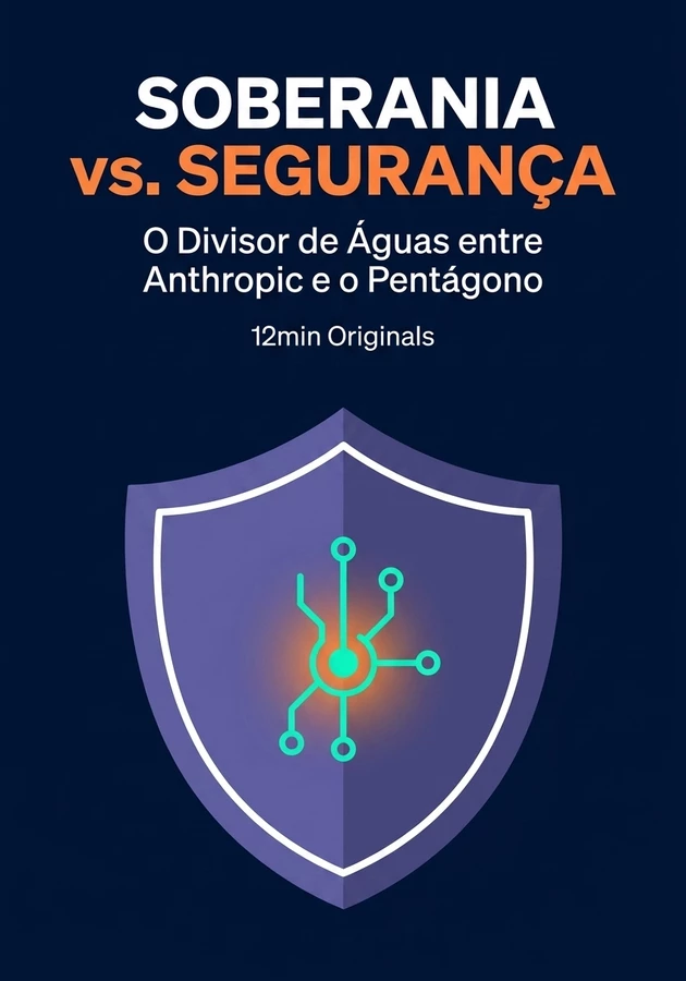 Capa do livro Soberania vs. Segurança: O Divisor de Águas entre Anthropic e o Pentágono, de 12min Originals — resumo e resenha crítica no 12min