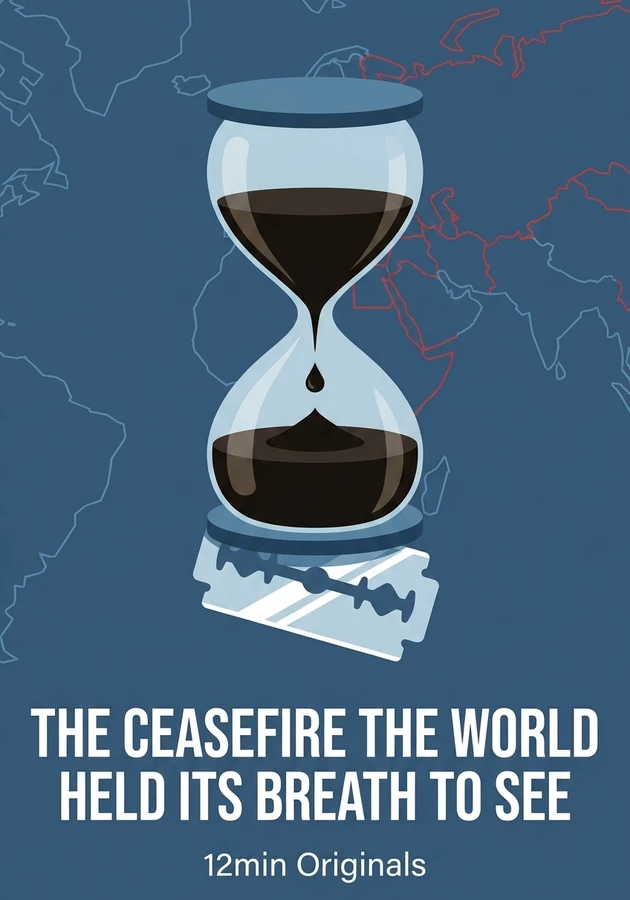 Book cover of The ceasefire the world held Its breath to see by 12min Originals — critical summary review on 12min