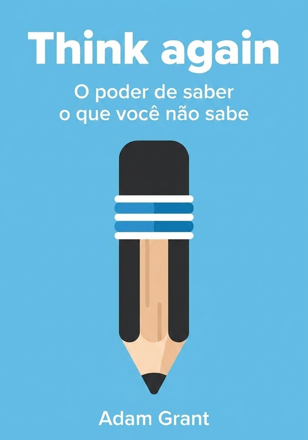 Capa do livro Think again, de Adam Grant — resumo e resenha crítica no 12min