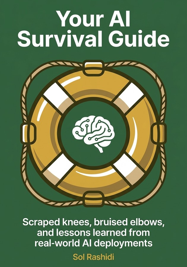 Capa do livro Your AI Survival Guide, de Sol Rashidi — resumo e resenha crítica no 12min