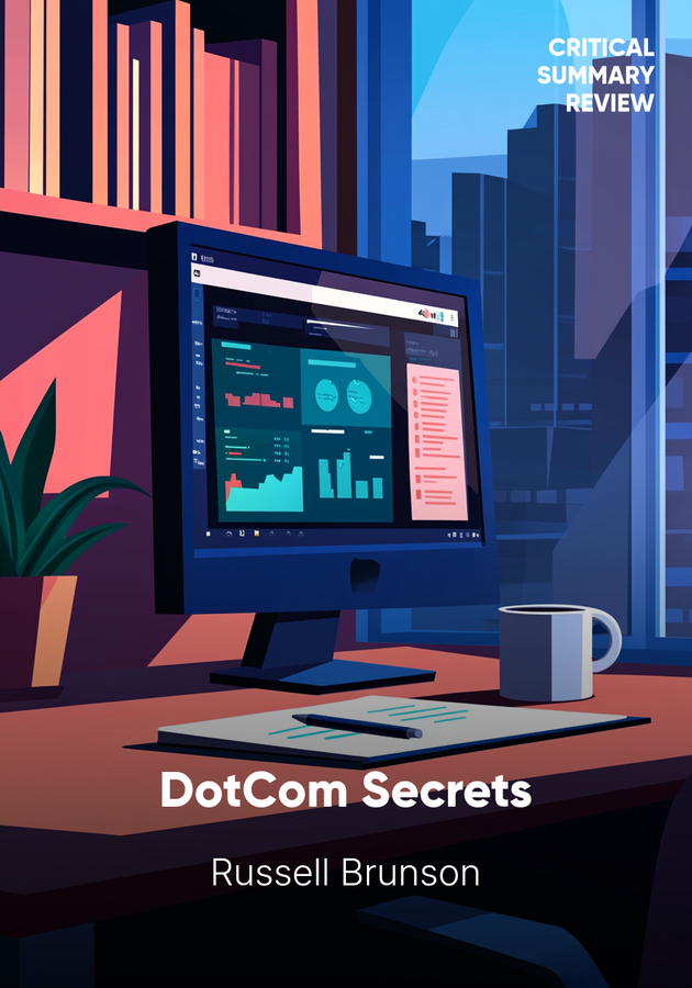 Book cover of DotCom Secrets by Russell Brunson — critical summary review on 12min