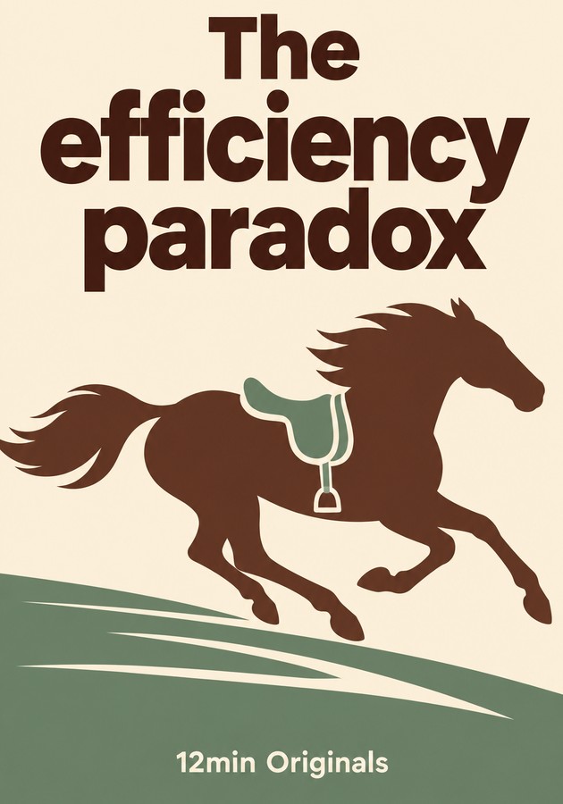 Book cover of The efficiency paradox by 12min Originals — critical summary review on 12min
